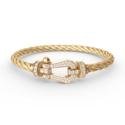 [Stellar Jewelry]FORCE LARGE HORSESHOE FULL DIAMOND BRACELET GOLD