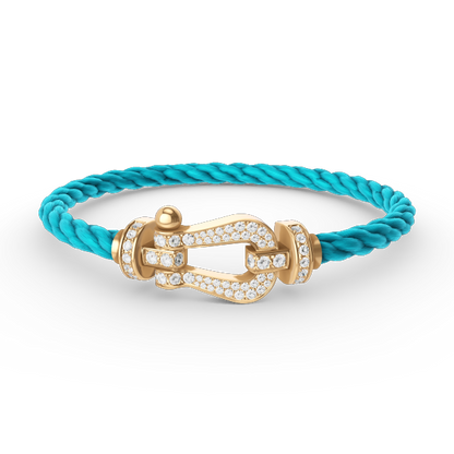 [Stellar Jewelry]FORCE LARGE HORSESHOE FULL DIAMOND BRACELET GOLD