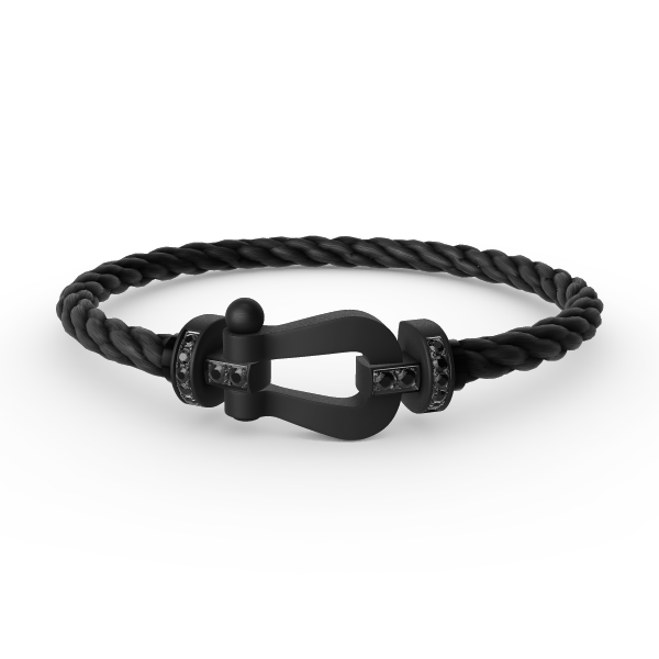 [Stellar Jewelry]FORCE LARGE SERIES HORSESHOE BLACK SAMURAI BRACELET
