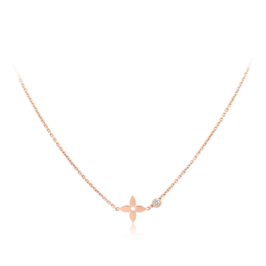 [Stellar Jewelry]BLOSSOM PENDANT PINK GOLD AND DIAMOND