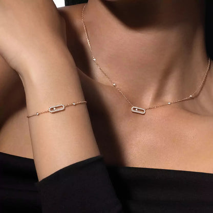 [Stellar Jewelry]Diamond Necklace Move Uno