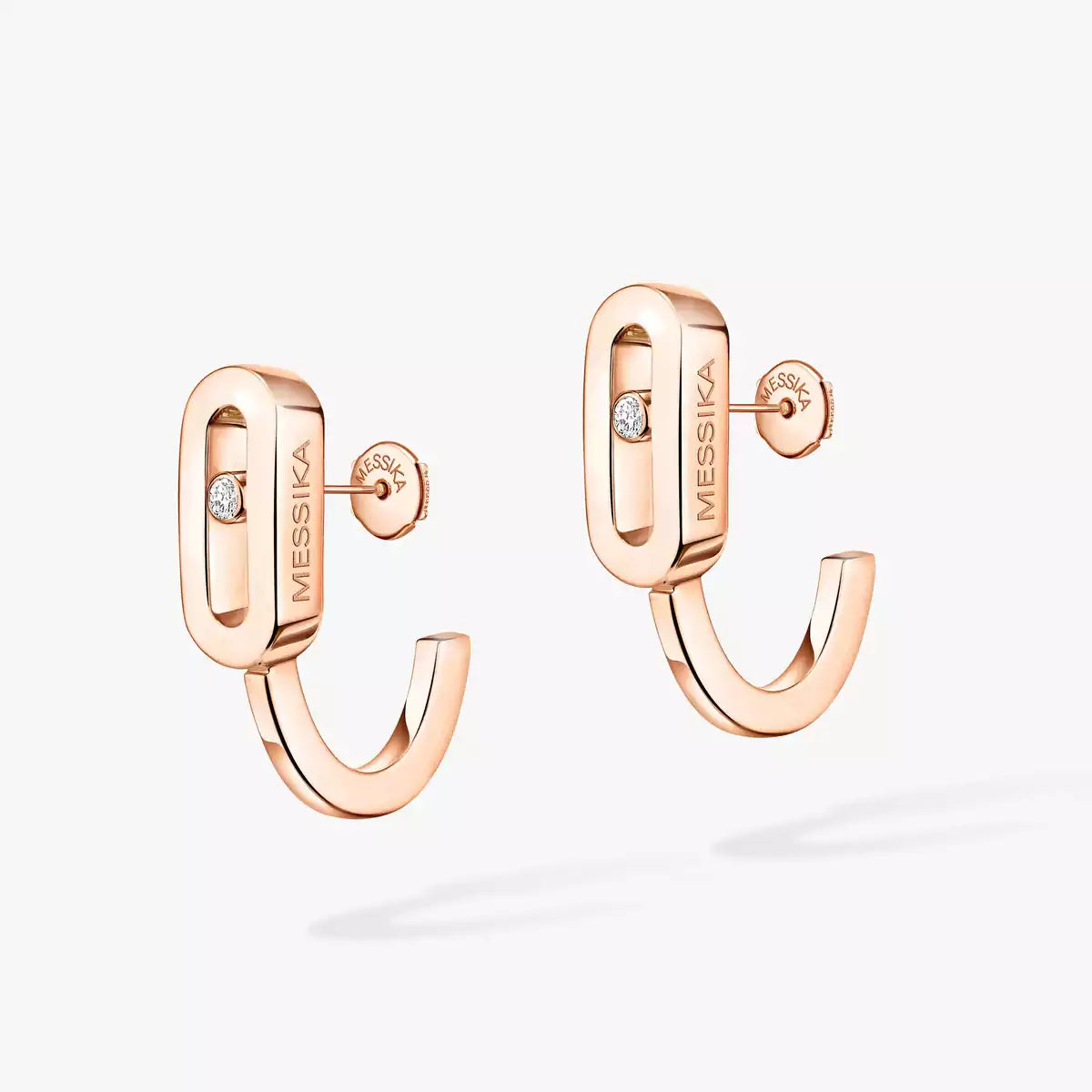 [Stellar Jewelry]Diamond Mini Hoop Earrings Move Classique