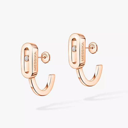 [Stellar Jewelry]Diamond Mini Hoop Earrings Move Classique
