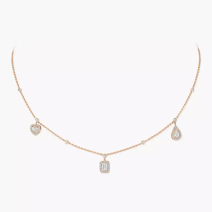 [Stellar Jewelry]My Twin Diamond Necklace in Silver