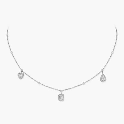 [Stellar Jewelry]My Twin Diamond Necklace in Silver