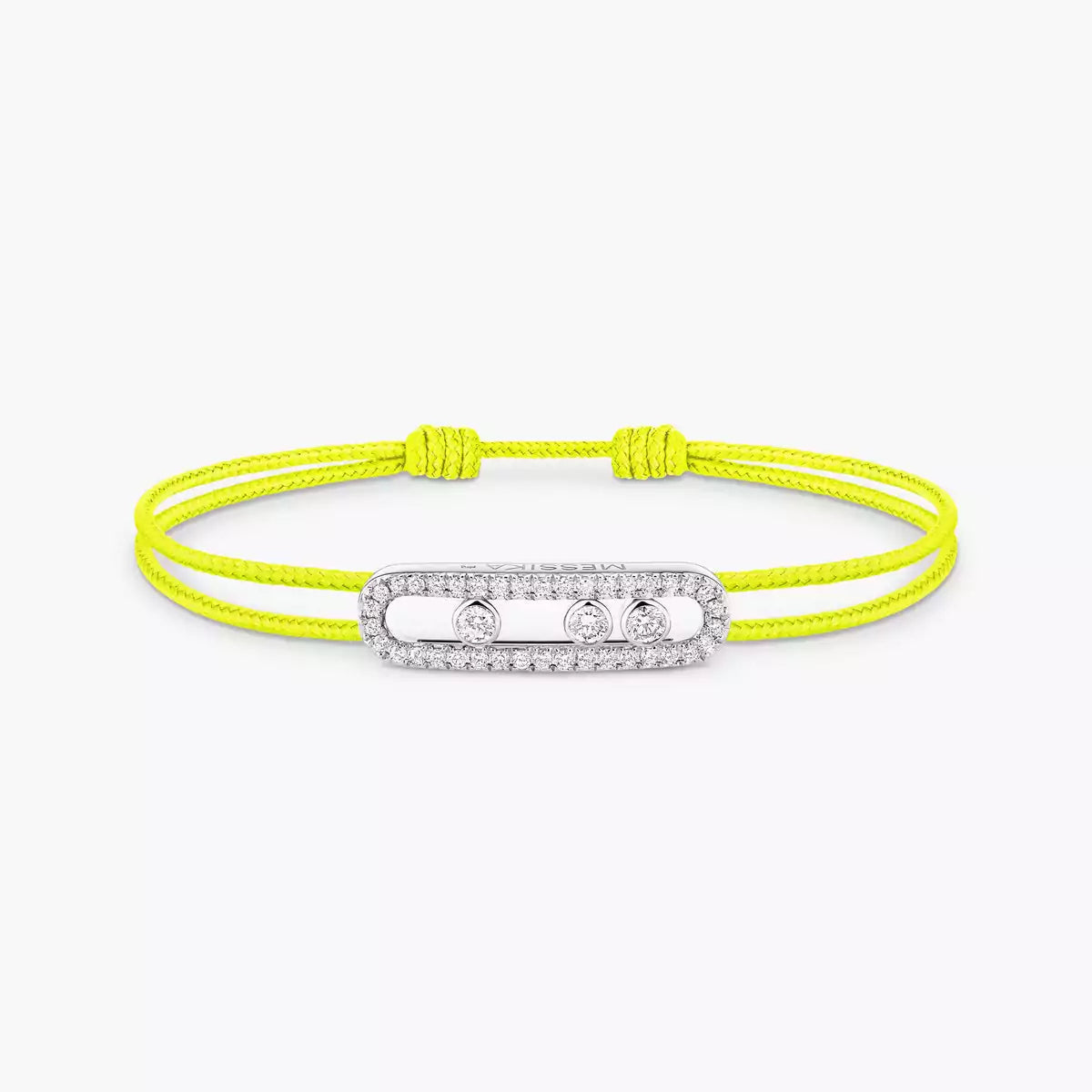 [Stellar Jewelry]Care(Medium-3.5mm) pink cord pavé bracelet