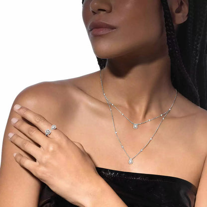 [Stellar Jewelry]Diamond Necklace My Twin 2 Rows