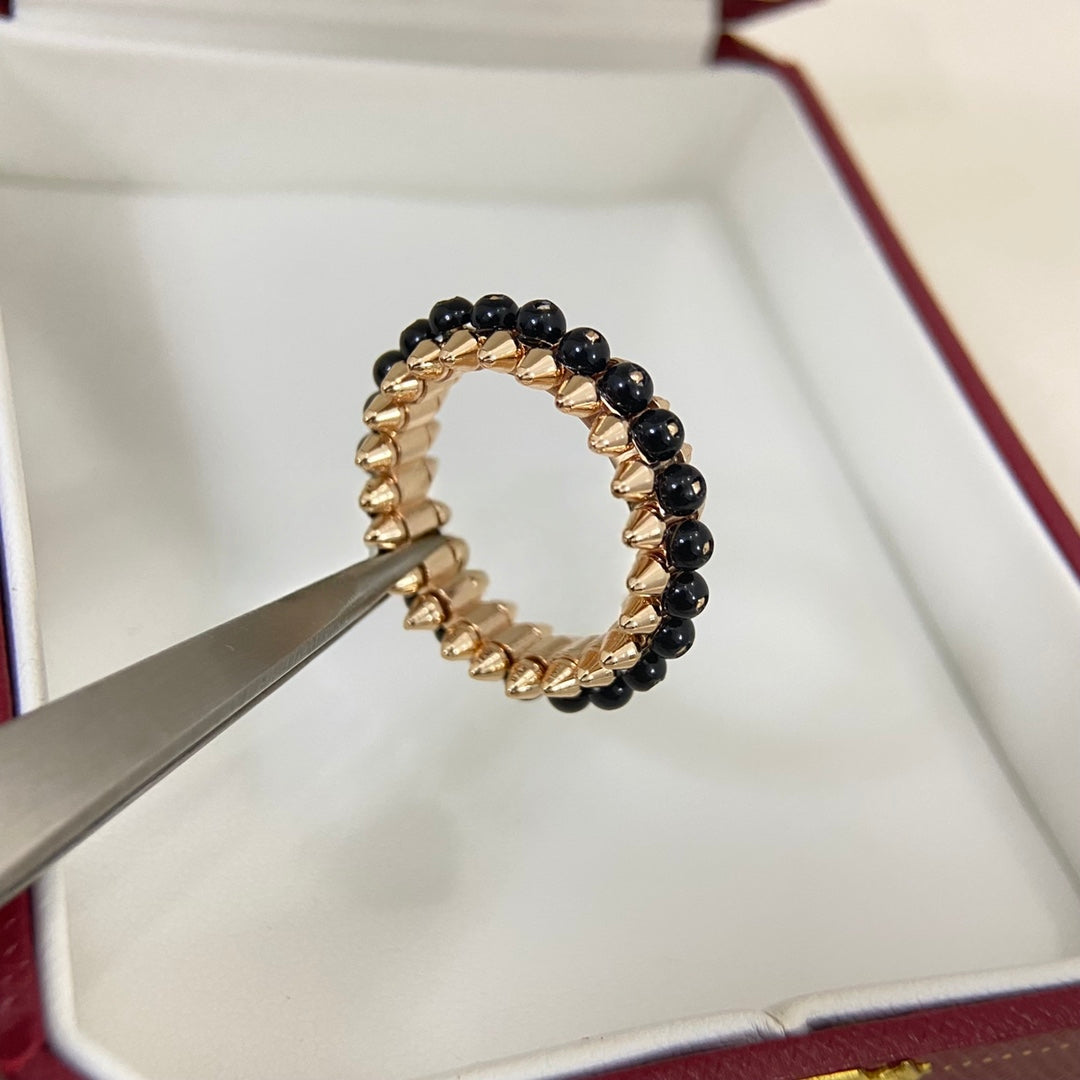 [Stellar Jewelry]BLACK BEAD STUD RING