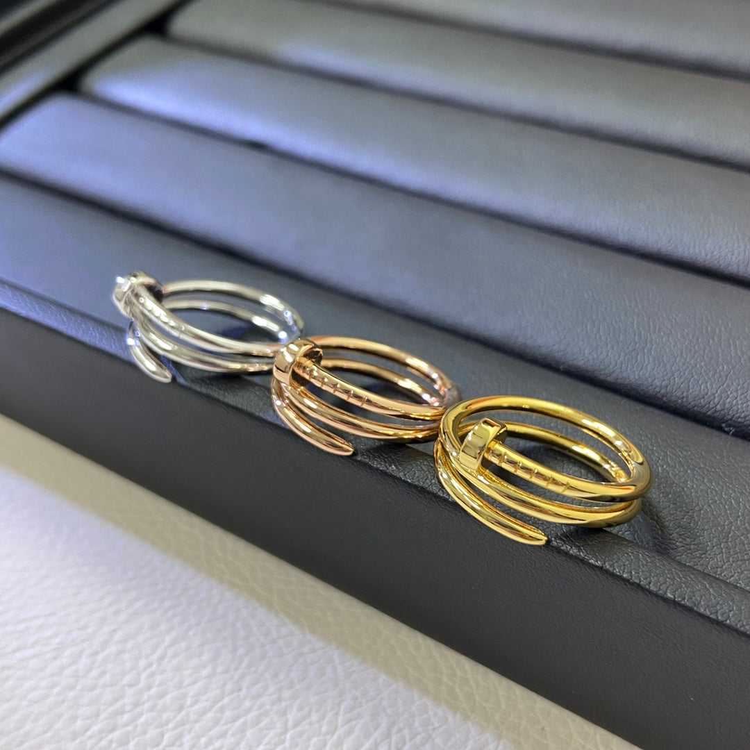 [Stellar Jewelry]SMOOTH THREE-BAND NAIL RING