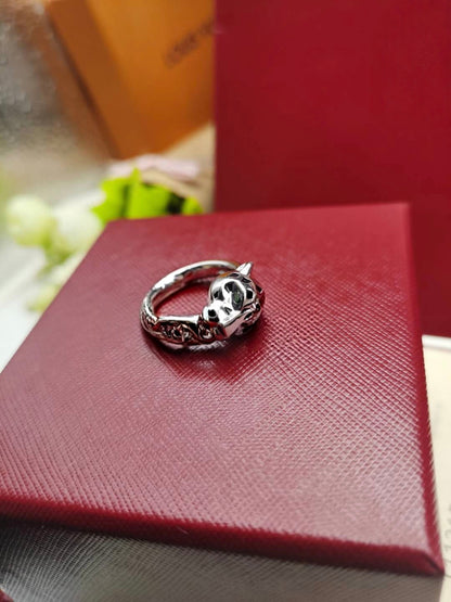 [Stellar Jewelry]LEOPARD-HEAD LEOPARD-PRINT COUPLE RING