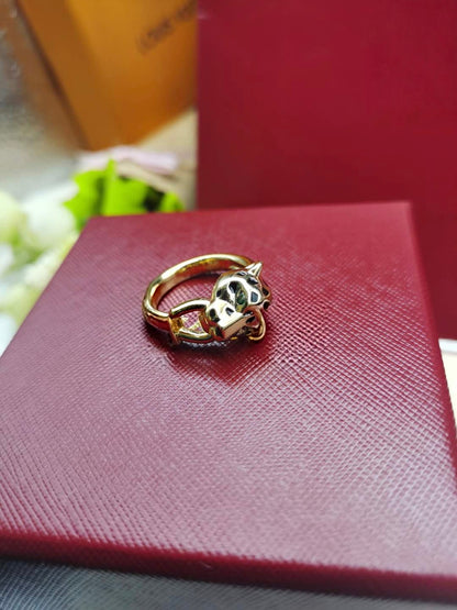 [Stellar Jewelry]LEOPARD-HEAD LEOPARD-PRINT COUPLE RING