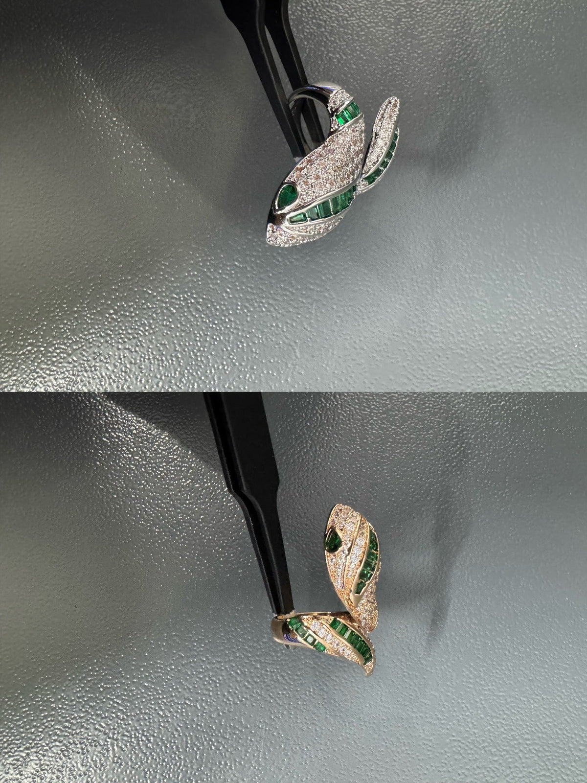[Stellar Jewelry]BRAND NEW LUXURY GREEN SNAKE RING