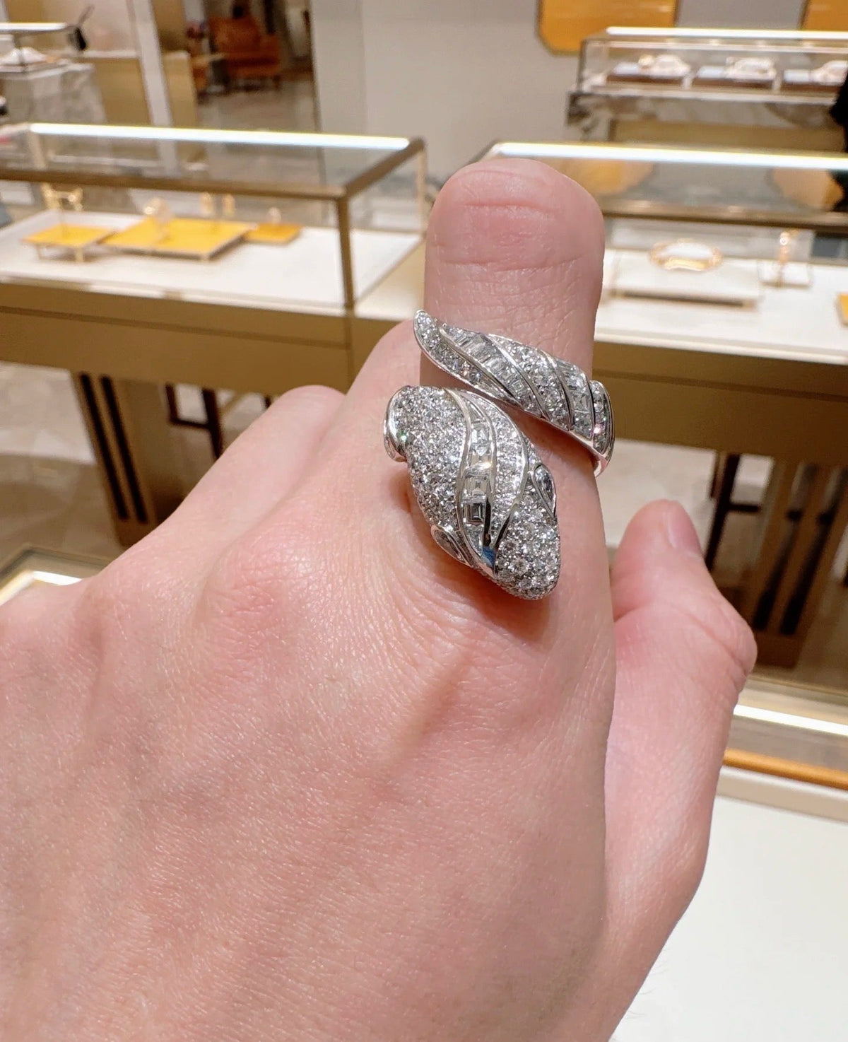 [Stellar Jewelry]BRAND NEW LUXURY SILVER SNAKE RING
