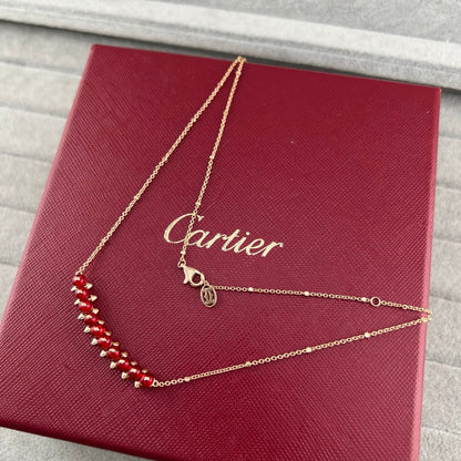 [Stellar Jewelry]NEW STUD COLORED GEM PENDANT NECKLACE