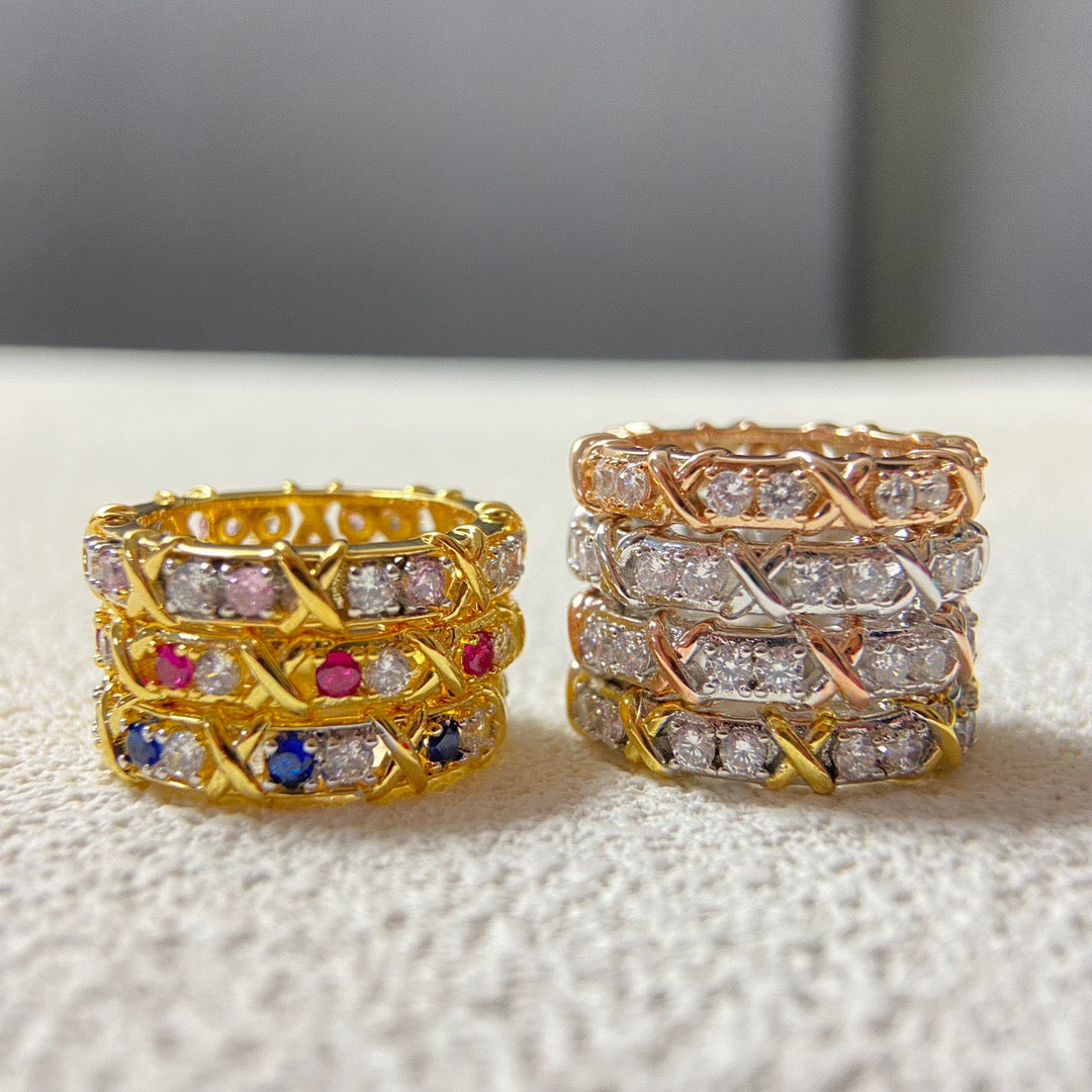 [Stellar Jewelry]SIXTEEN STONE RING Colored Stone Version