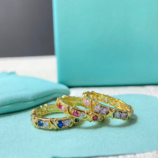 [Stellar Jewelry]SIXTEEN STONE RING Colored Stone Version