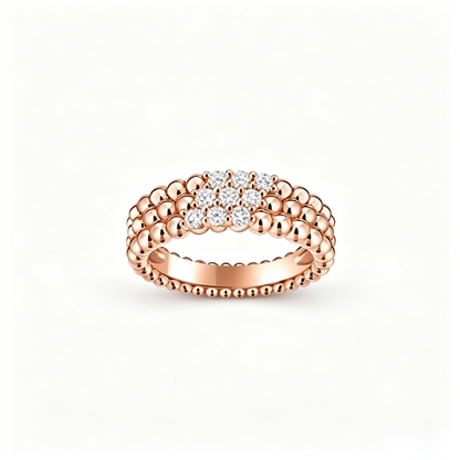 [Stellar Jewelry] THREE-ROW DIAMOND RING