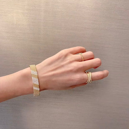 [Stellar Jewelry]  FIVE-ROW DIAMOND BRACELET
