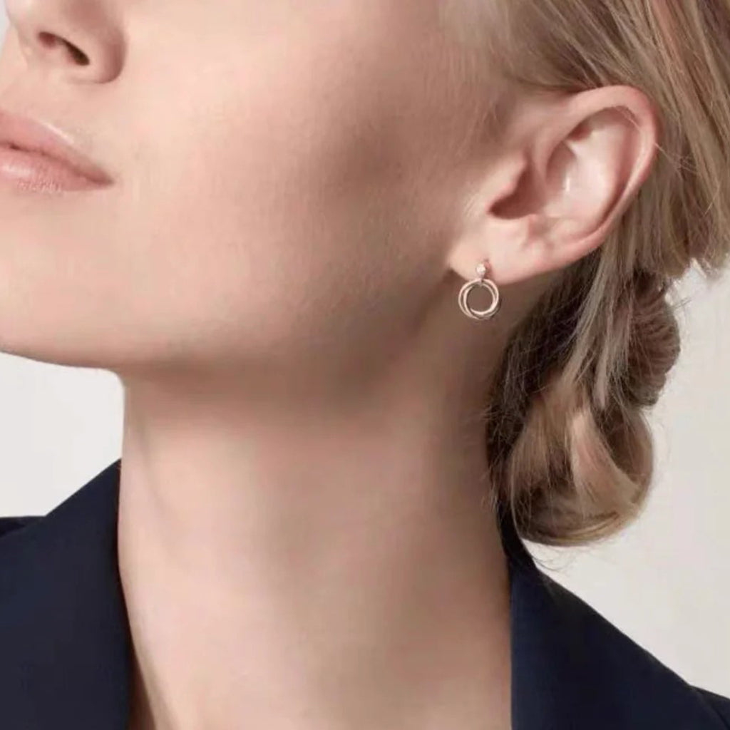 [Stellar Jewelry]TRINITY ON DIAMOND  EARRINGS