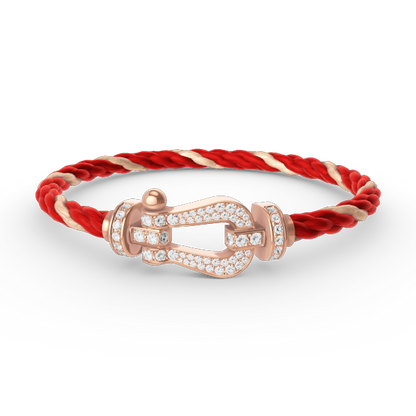 [Stellar Jewelry]FORCE LARGE HORSESHOE FULL DIAMOND BRACELET ROSE GOLD