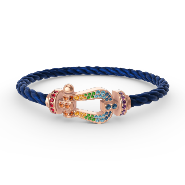 [Stellar Jewelry]FORCE LARGE HORSESHOE  COLORED DIAMOND BRACELET ROSE GOLD