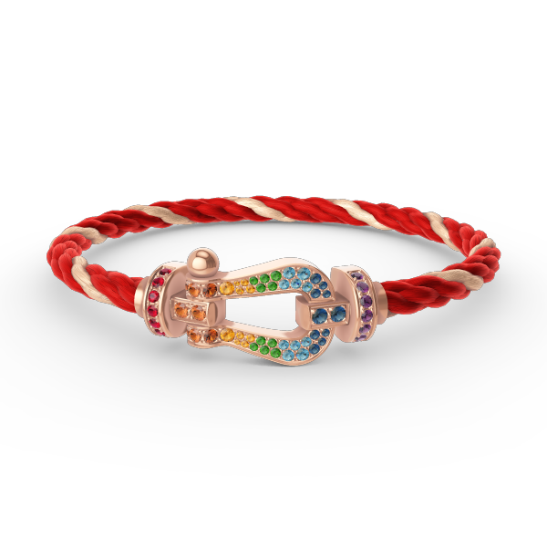 [Stellar Jewelry]FORCE LARGE HORSESHOE  COLORED DIAMOND BRACELET ROSE GOLD