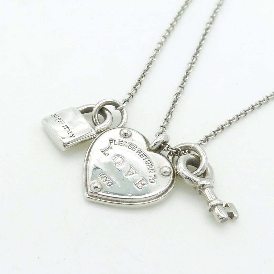 [Stellar jewels]LOVE HEART TAG KEY NECKLACE