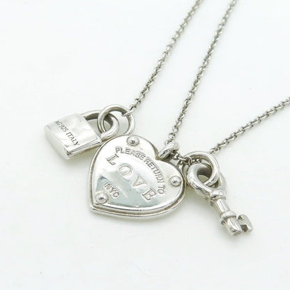[Stellar jewels]LOVE HEART TAG KEY NECKLACE