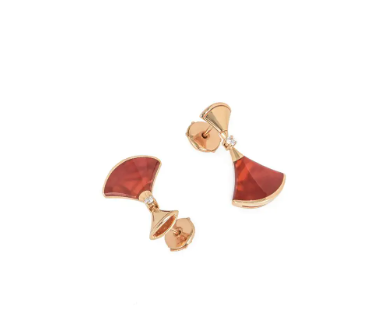 [Stellar Jewelry]DREAM Carnelian PINK GOLD EARRINGS