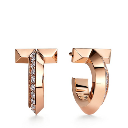 [Stellar jewels]T1 HOOP DIAMOND EARRINGS