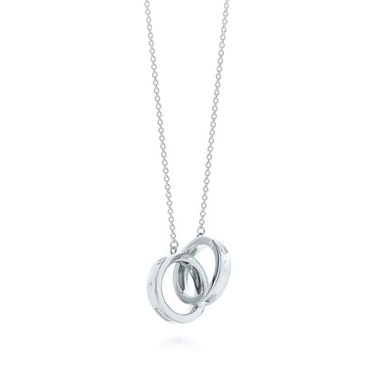 [Stellar jewels]INTERLOCKING CIRCLES PENDANT SILVER SMALL NECKLACE