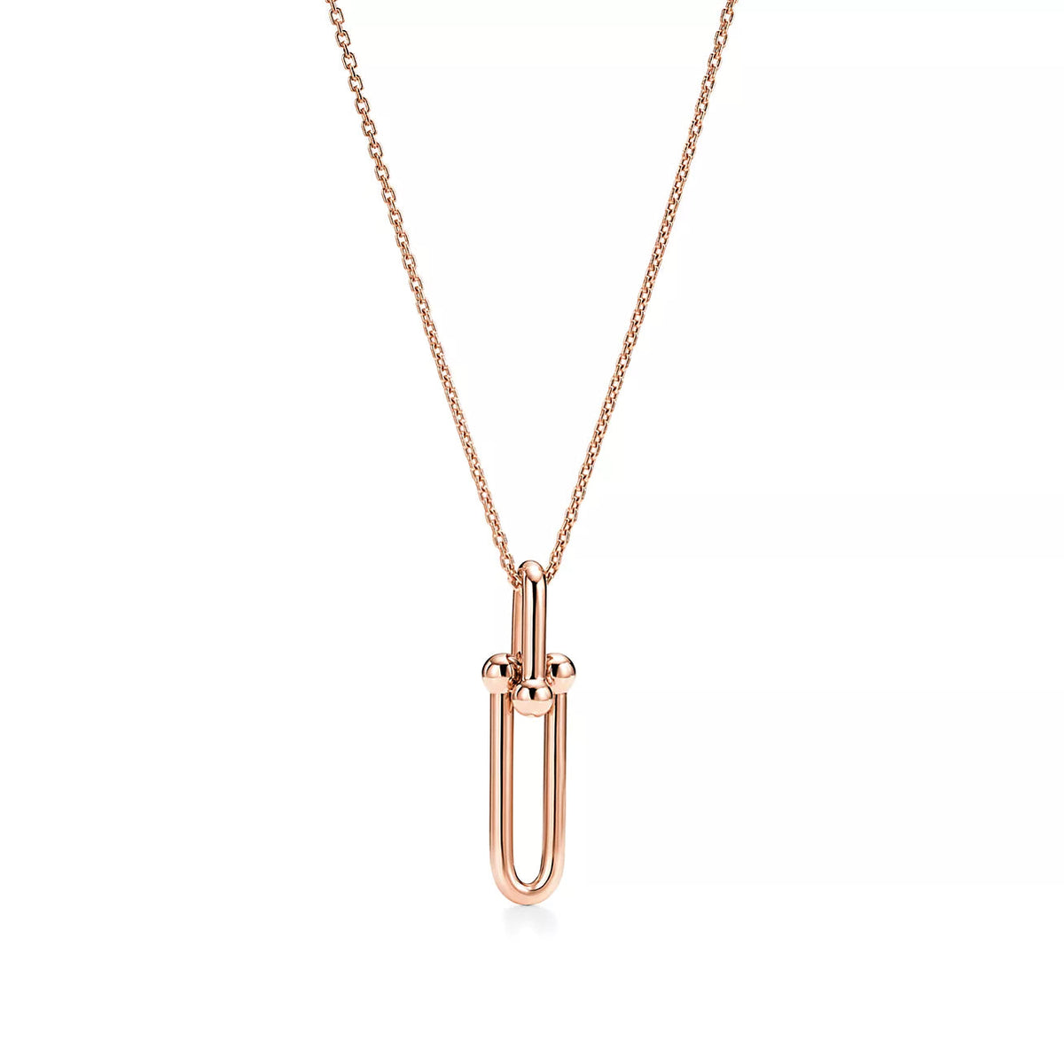 [Stellar jewels]HARDWEAR DROP DOUBLE LINK PEDANT NECKLACE
