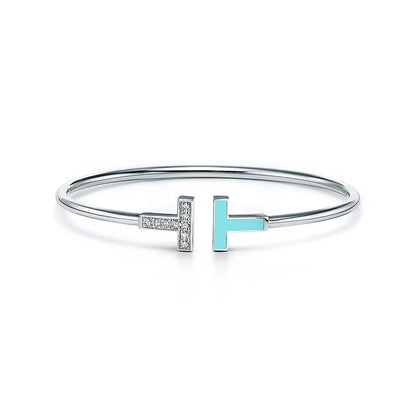 [Stellar jewels]T BRACELET 1.8MM TURQUOISE DIAMOND SILVER