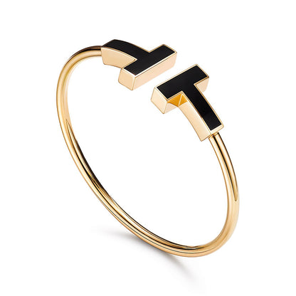 [Stellar jewels]T WIDE ONYX OPEN BRACELET