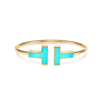 [Stellar jewels]T WIDE TURQUOISE OPEN BRACELET