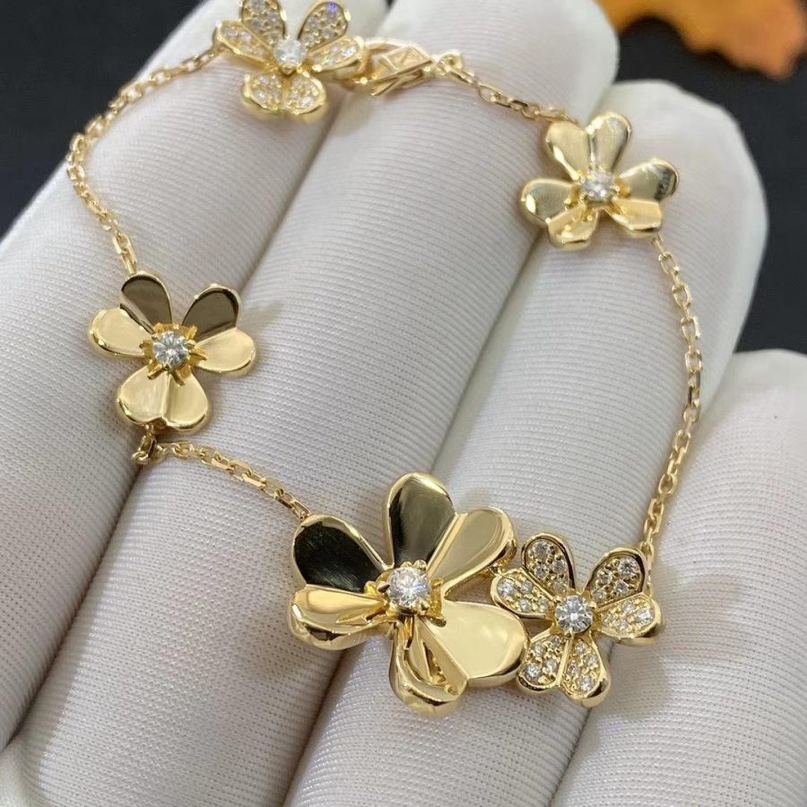 [Stellar Jewelry]FRIVOLE GOLD 5 FLOWERS BRACELET