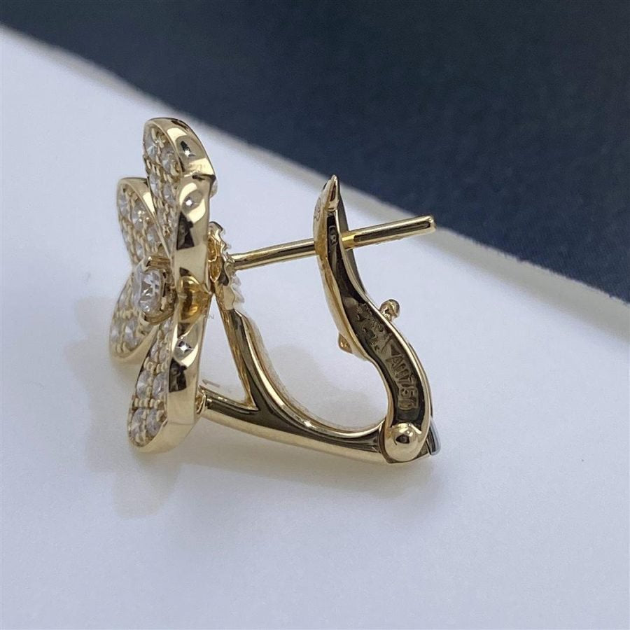 [Stellar Jewelry]FRIVOLE GOLD FLOWER DIAMOND EARRINGS
