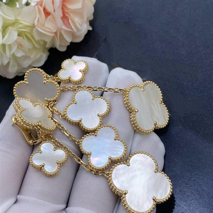 [Stellar Jewelry]CLOVER EARRINGS WHITE MOP 4 MOTIFS GOLD