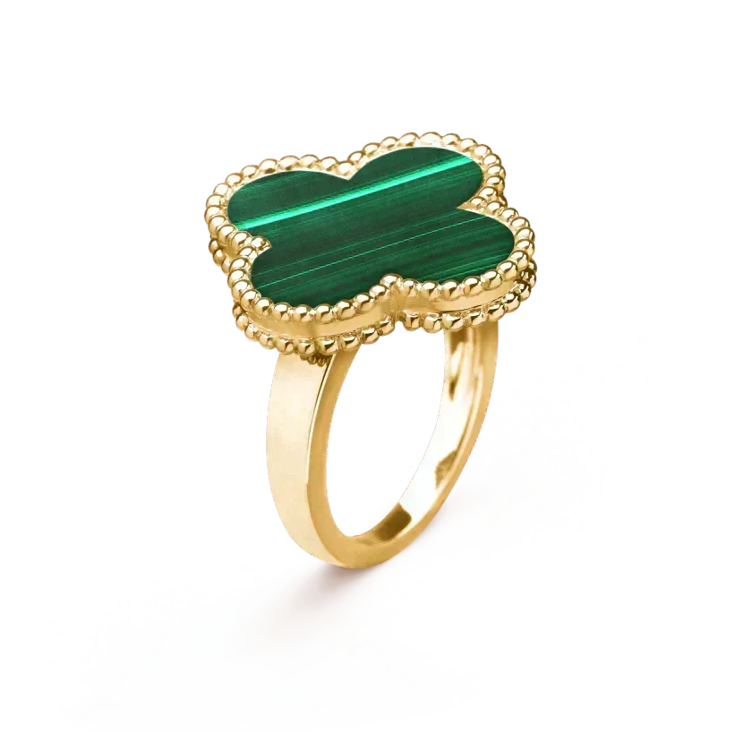 [Stellar Jewelry]CLOVER MALACHITE RING