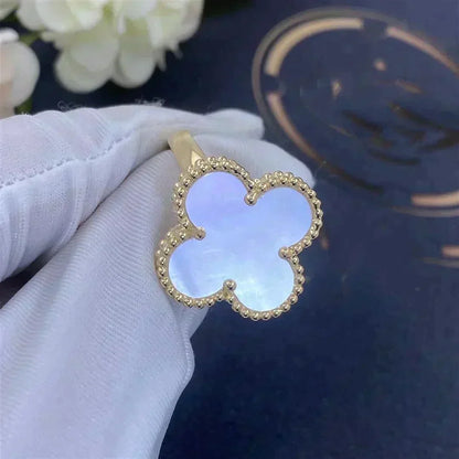 [Stellar Jewelry]CLOVER WHITE MOP RING