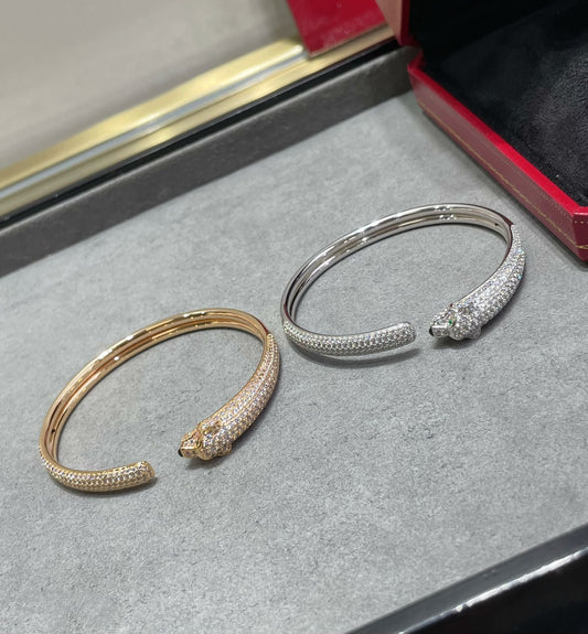 [Stellar Jewelry]PANTHERE FULL DIAMOND OPEN BRACELET