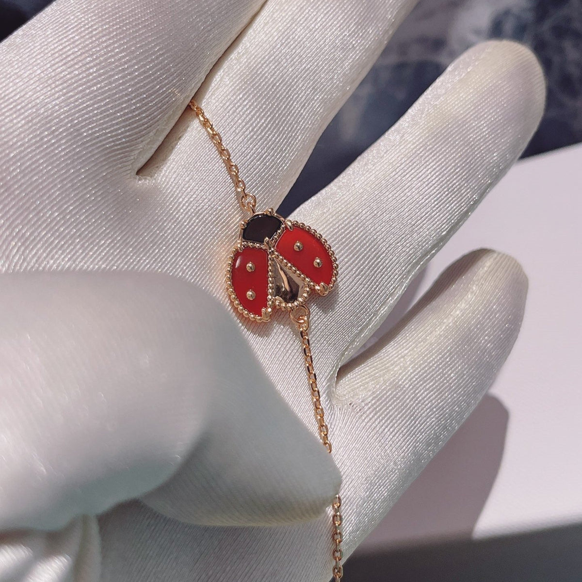 [Stellar Jewelry]LUCKY SPRING 1 MOTIF PINK GOLD BRACELET
