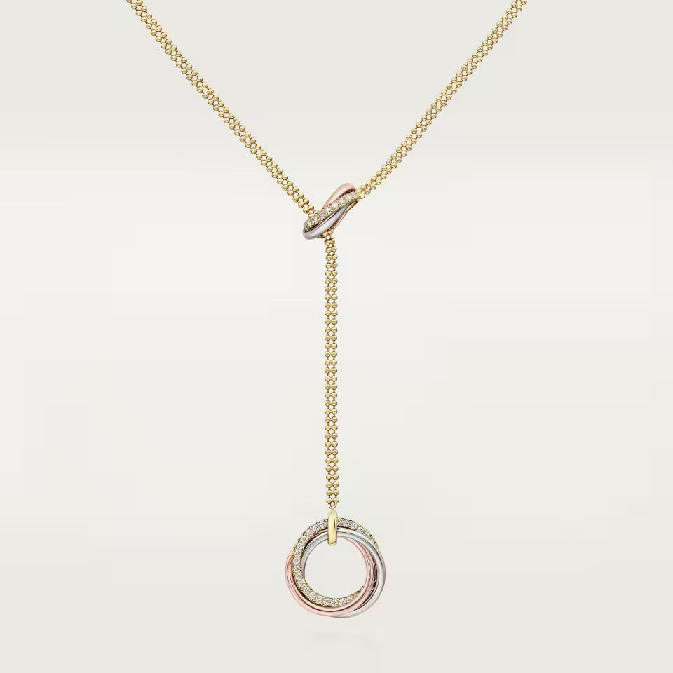 [Stellar Jewelry]TRINITY DIAMONDS NECKLACE