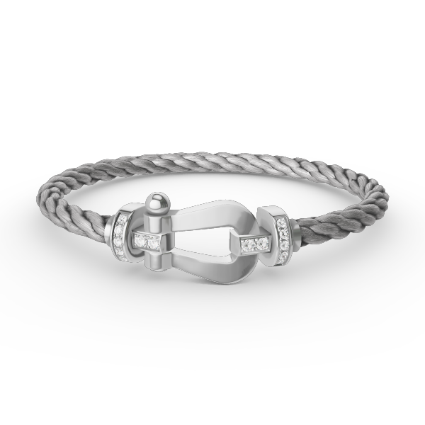 [Stellar Jewelry]FORCE LARGE HORSESHOE HALF DIAMOND BRACELET SILVER