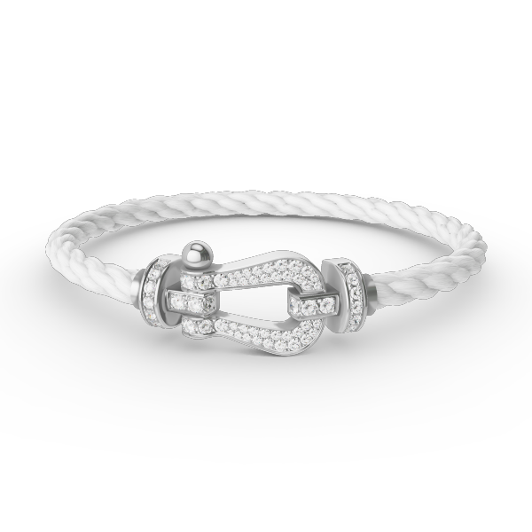 [Stellar Jewelry]FORCE LARGE HORSESHOE FULL DIAMOND BRACELET SILVER