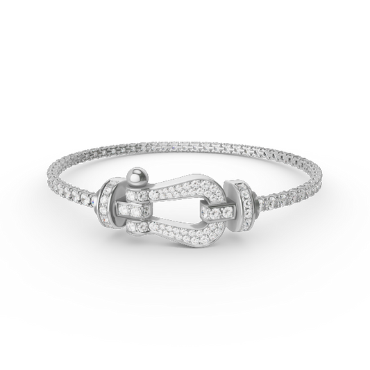 [Stellar Jewelry]FORCE  LARGE HORSESHOE FULL DIAMOND TENNIS BRACELET